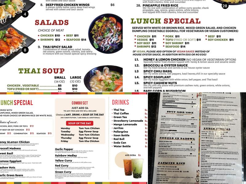 Thailicious Commerce Menu
