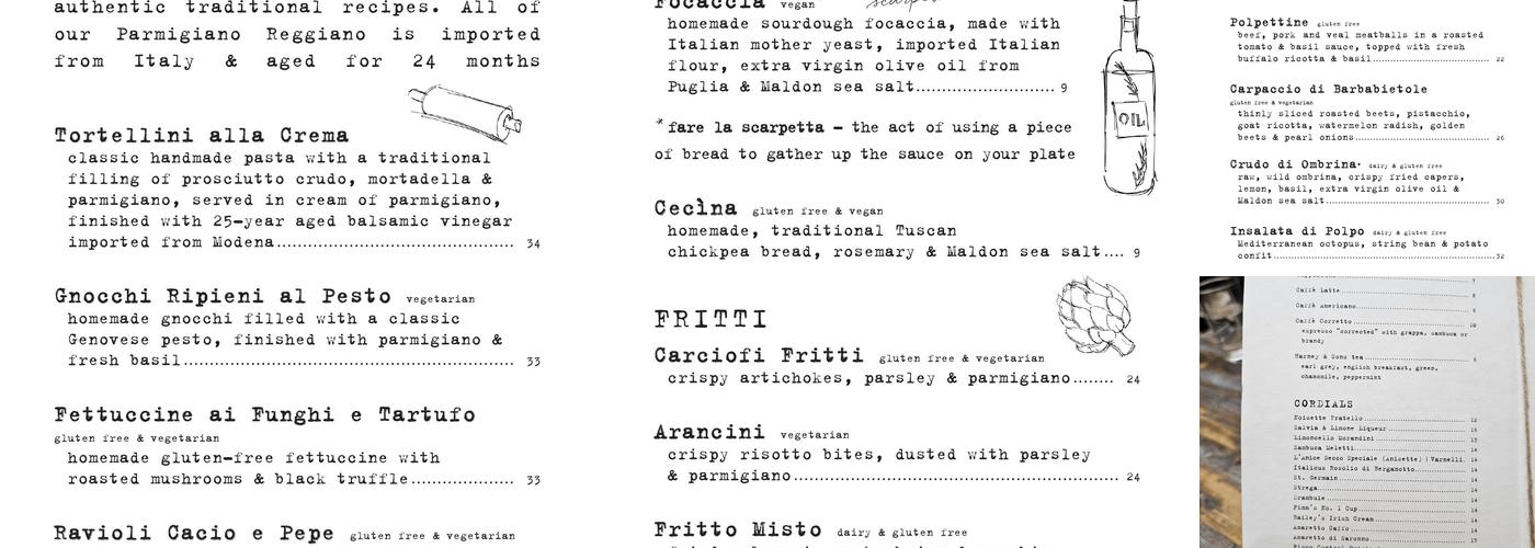 Palma Menu