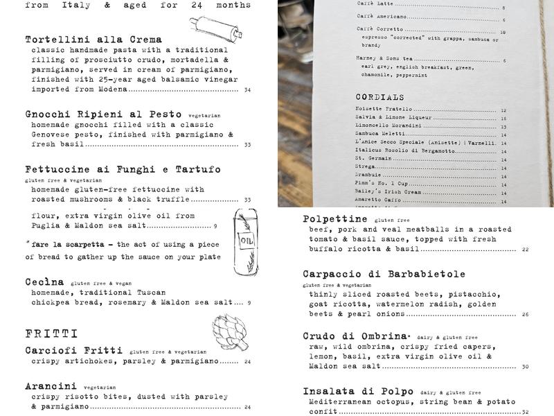 Palma Menu