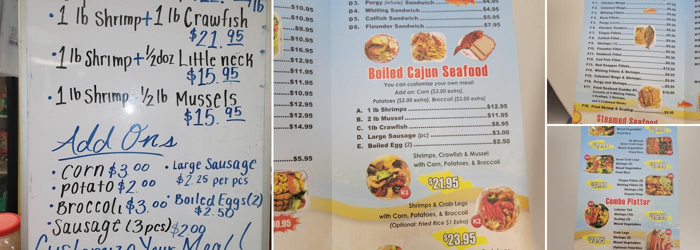 Pan's Seafood Market Menu