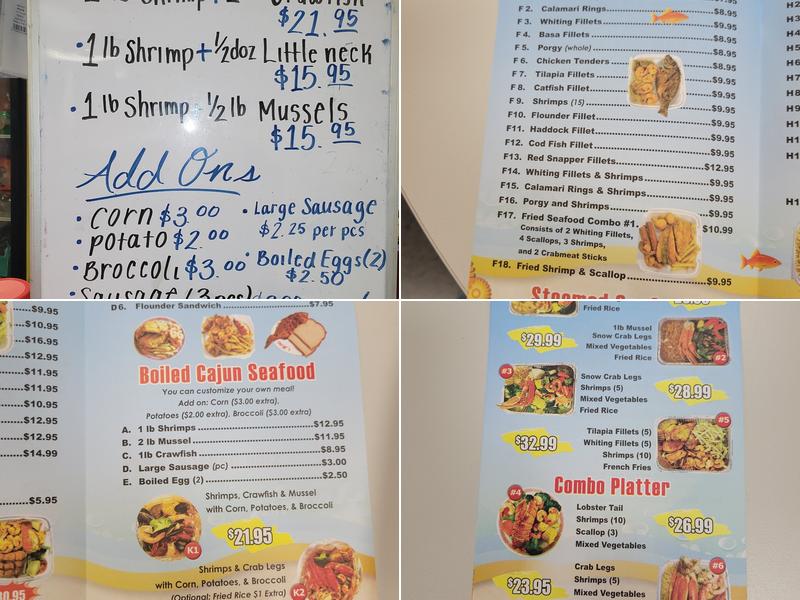 Pan's Seafood Market Menu