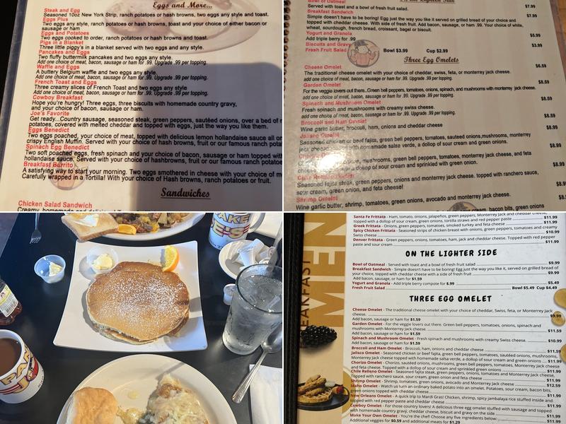Pancake Joe's Menu