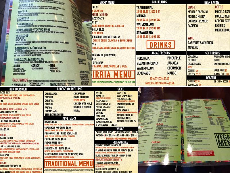 Pancho's Kitchen Menu