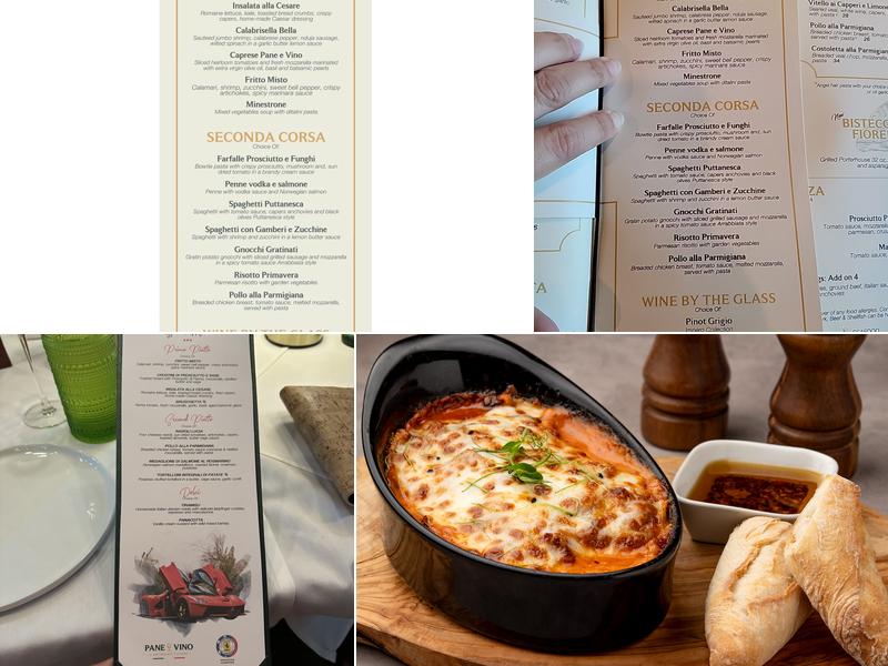 Pane e Vino Menu