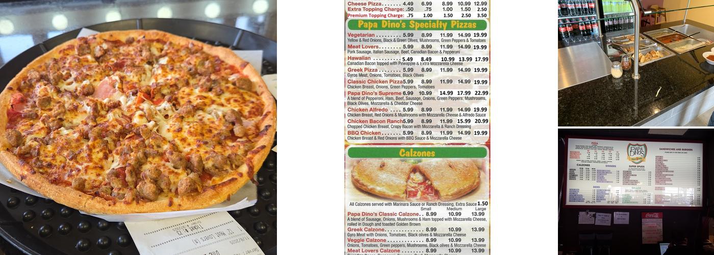 Papa Dino's Pizza & Grill Menu