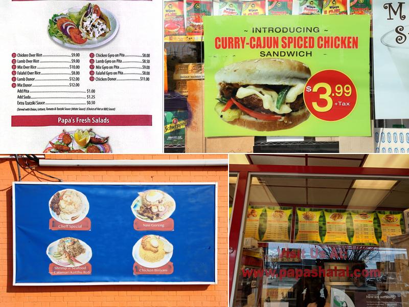 Papa's Mr Food INC Menu