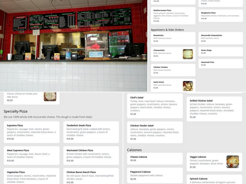 Papas Pizza And Wings Menu