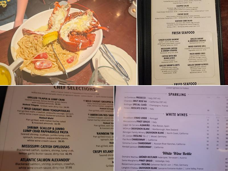 Pappadeaux Seafood Kitchen Menu