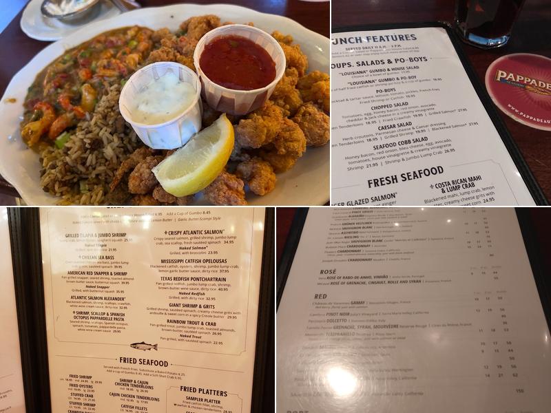 Pappadeaux Seafood Kitchen Menu