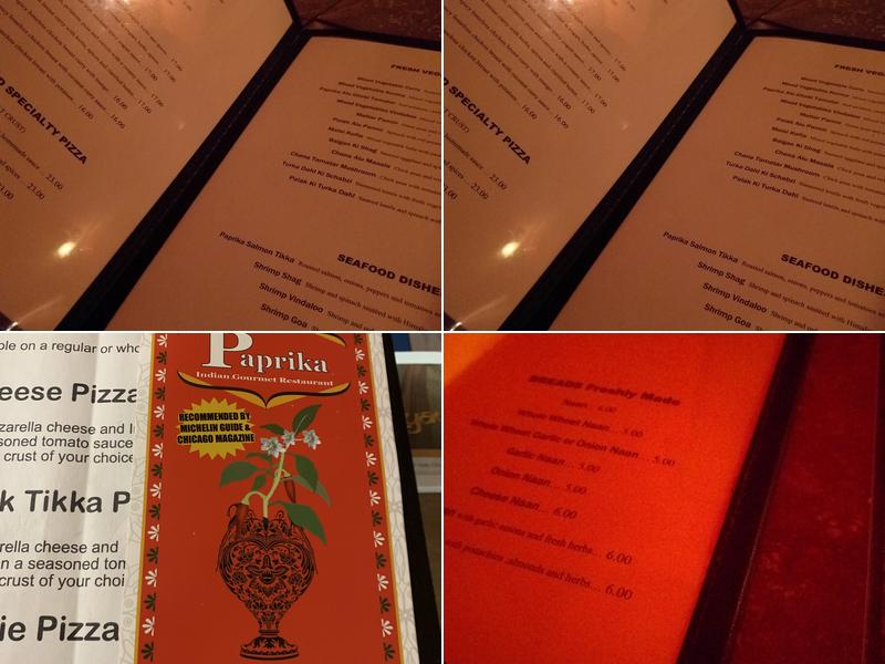 Paprika Menu