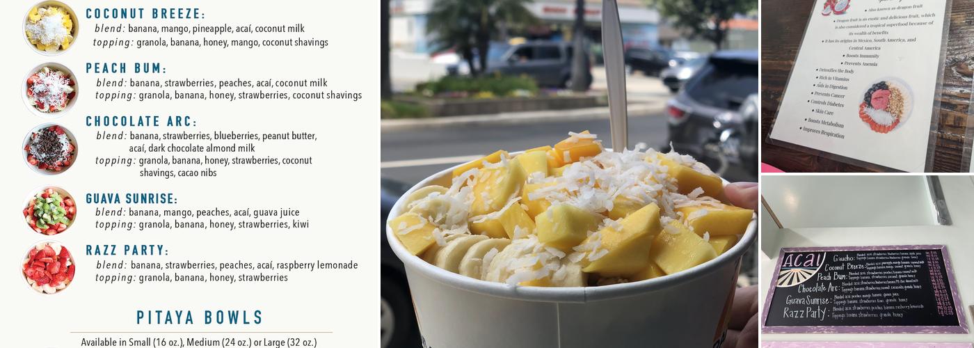 Paradise Bowls Hermosa Beach Menu