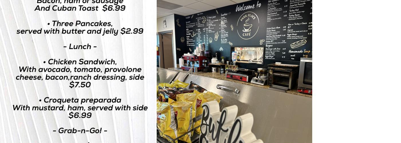 Park Place Cafe Menu
