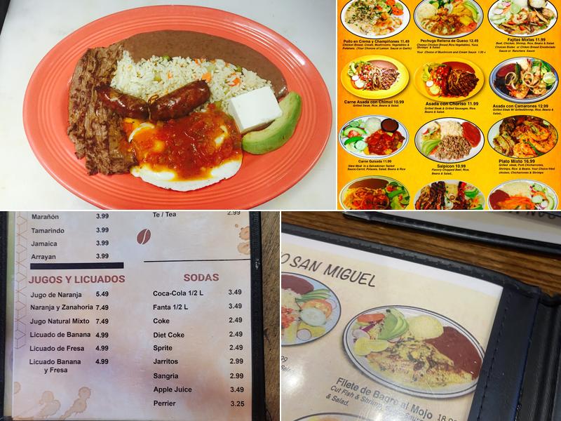 Paseo San Miguel Menu