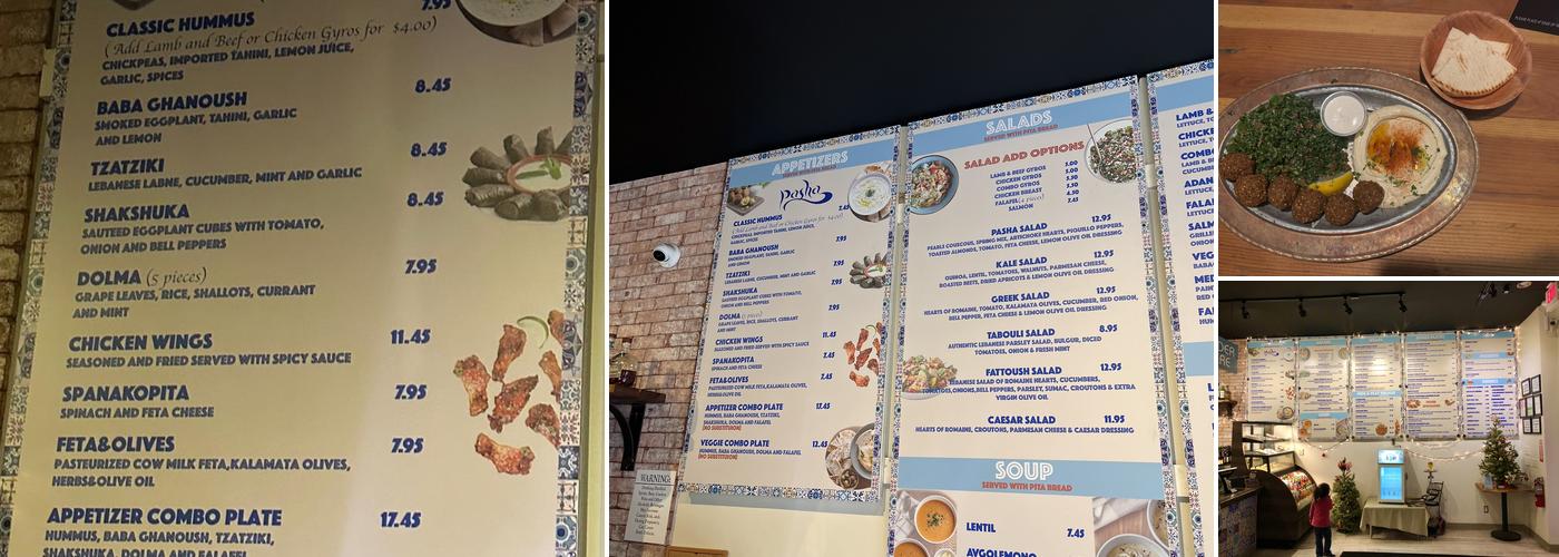 Pasha Mediterranean & Hookah Lounge Menu