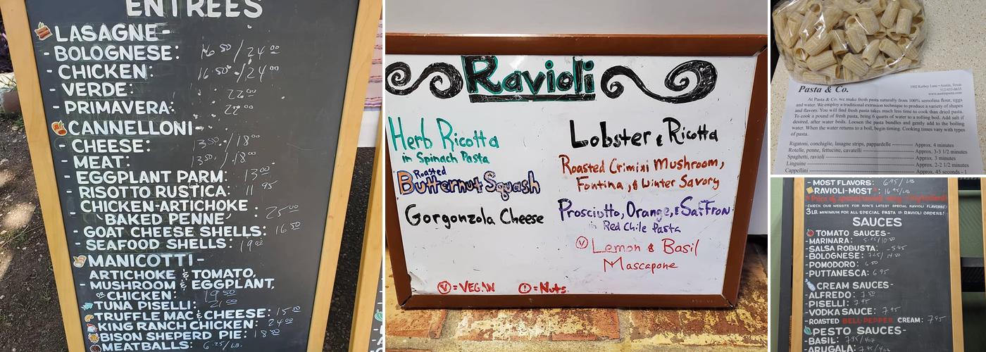 Pasta & Co. Menu