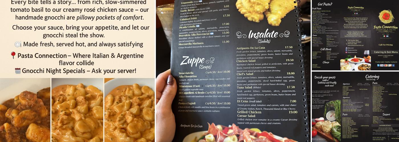 Pasta Connection Menu