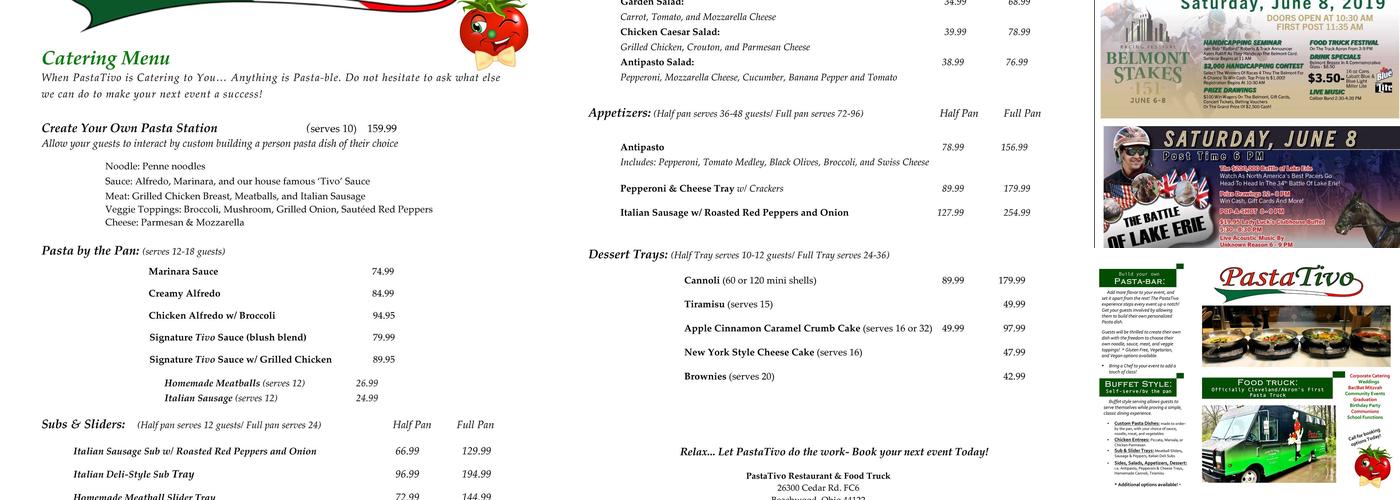 PastaTivo Menu