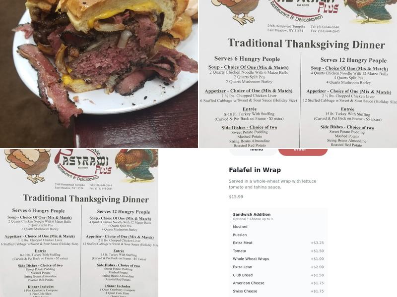 Pastrami Plus Menu