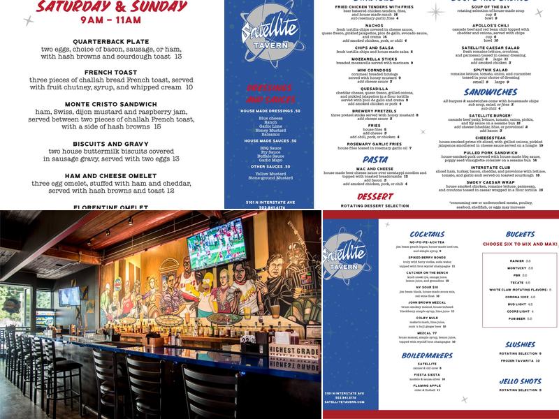 Satellite Tavern Menu
