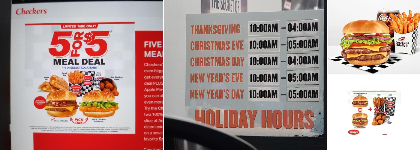 Checkers Menu