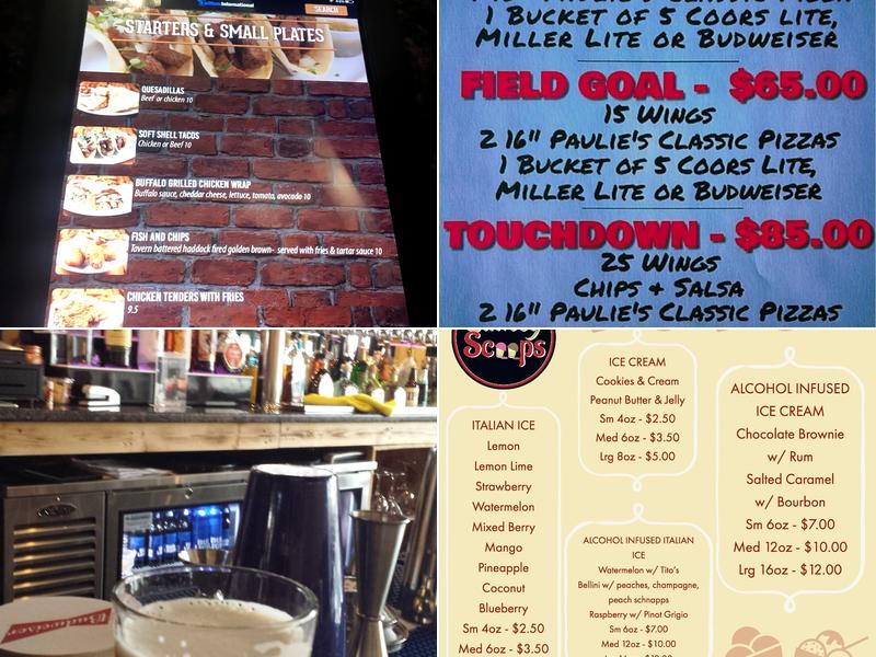 Paulie’s Brickhouse Menu