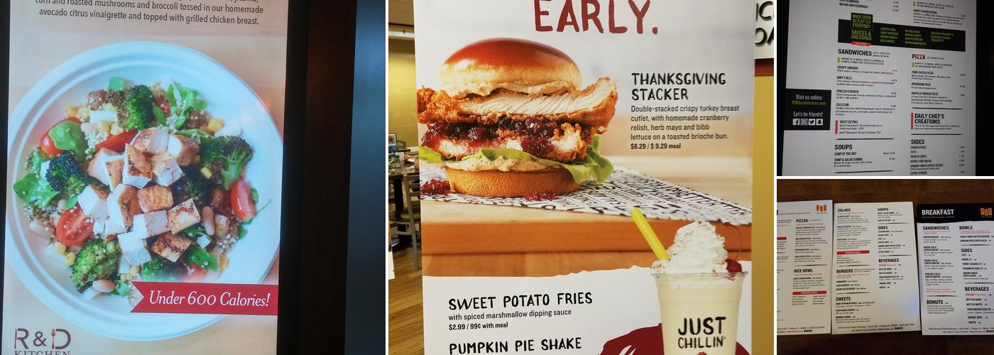 PDQ Test Kitchen Menu