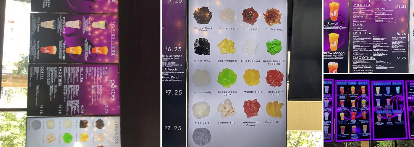 Pekoe Menu