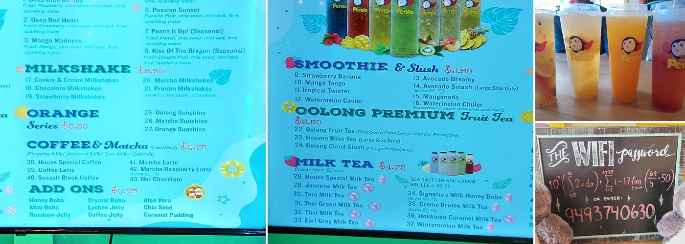 Pengo Drink Station Menu