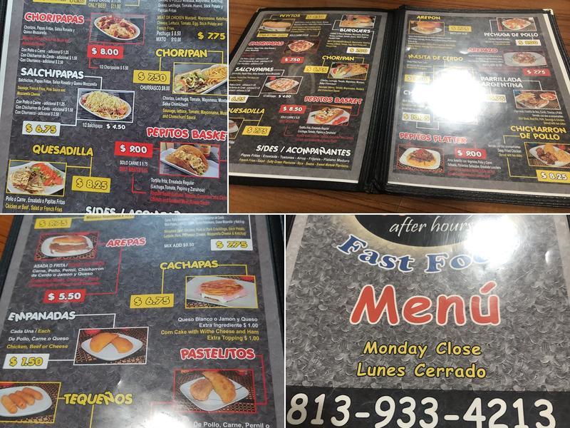 Pepitos After Hours Menu