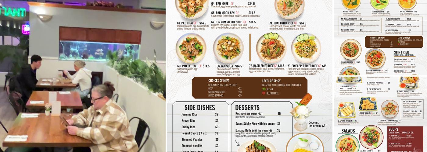 Pepper Tree Thai Cuisine Menu