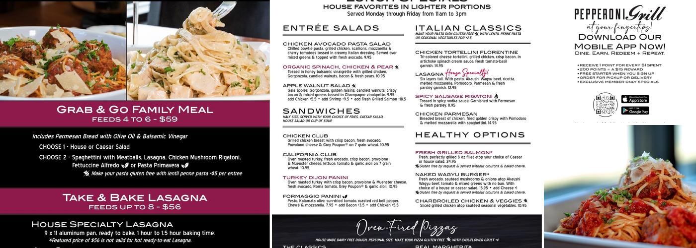 Pepperoni Grill - Edmond Menu