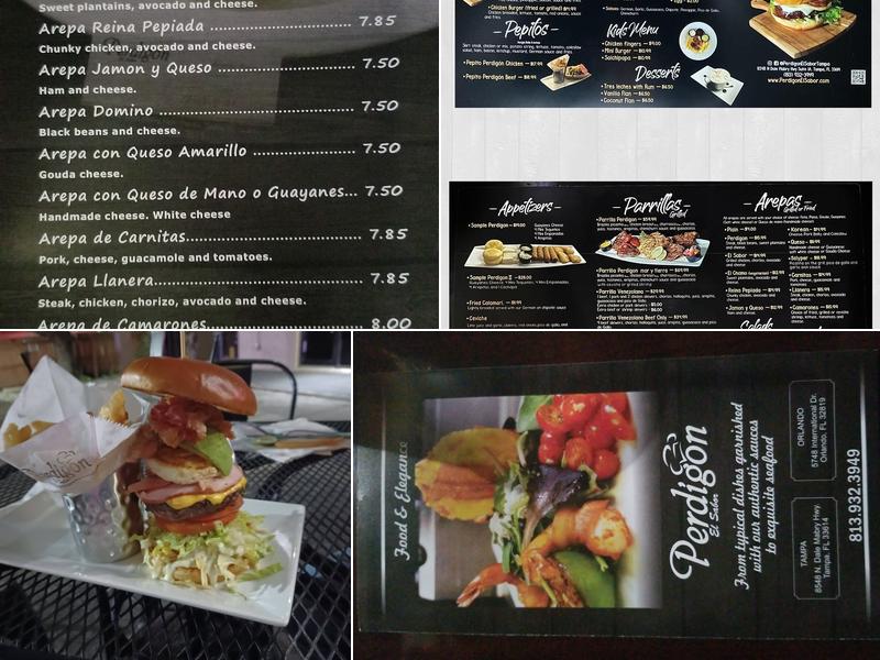 Perdigon El Sabor Menu