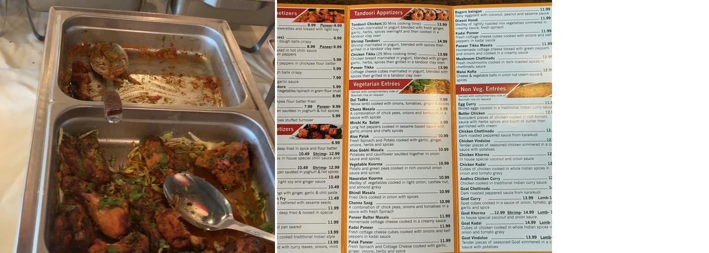 Persis Biryani & Indian Grill, Franklin Park Menu