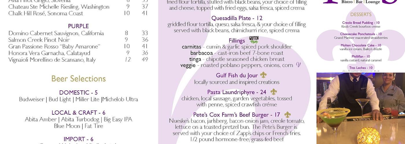 Pete's Menu