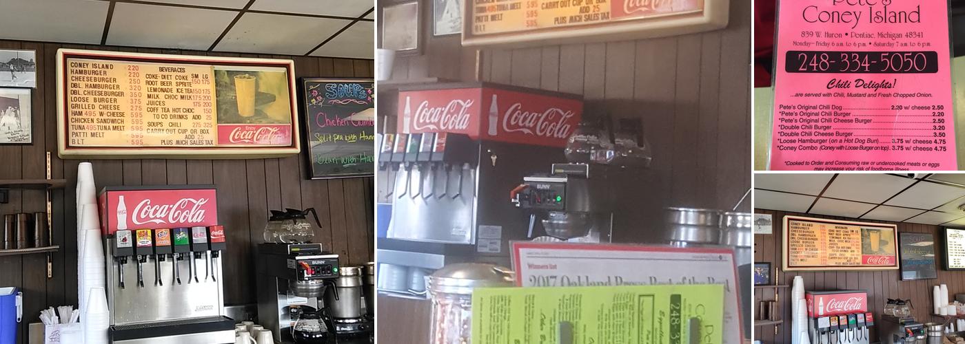 Pete's Coney Island Menu