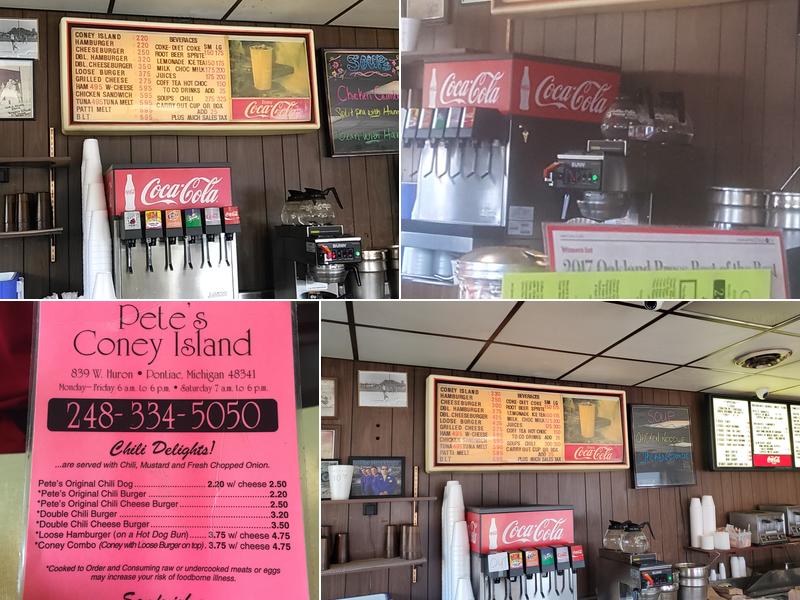 Pete's Coney Island Menu