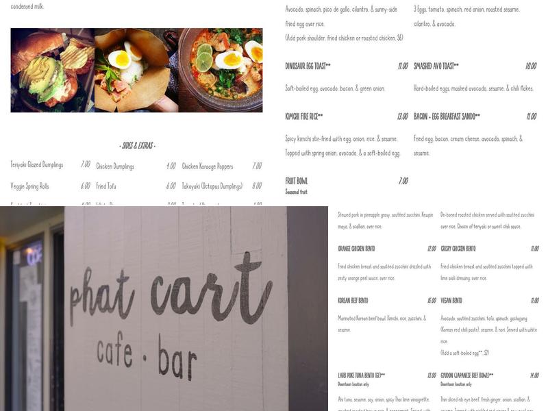 Phat Cart Menu