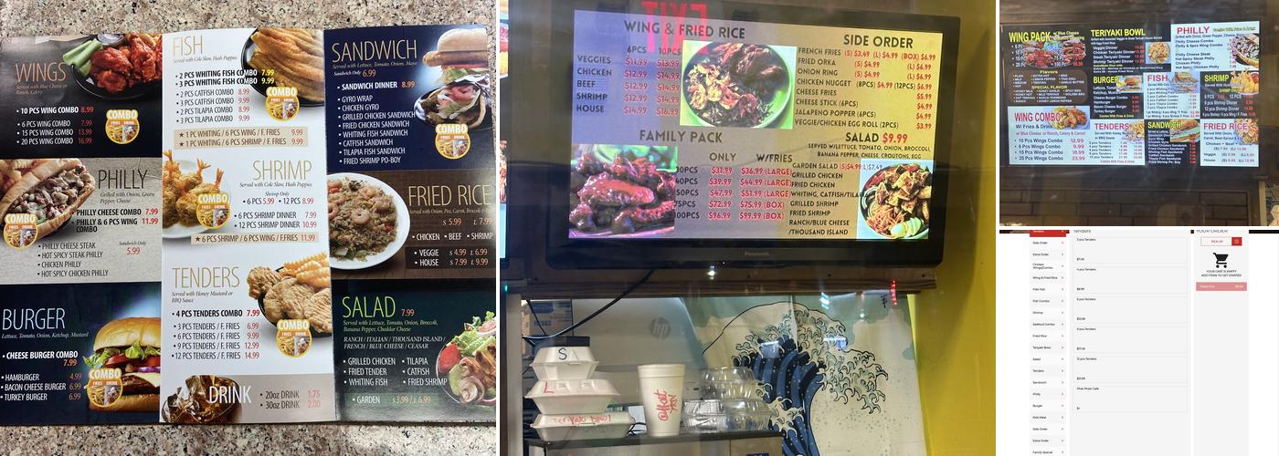 Phat Phish Cafe Menu