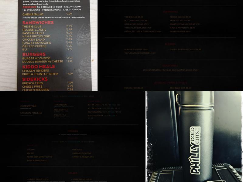 Philly Cold Cuts Menu