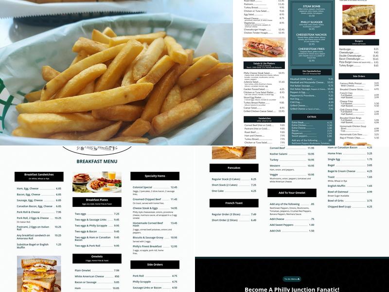 Philly Junction Menu