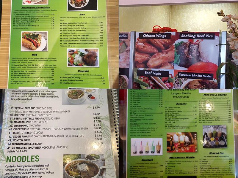 Pho 1 Menu