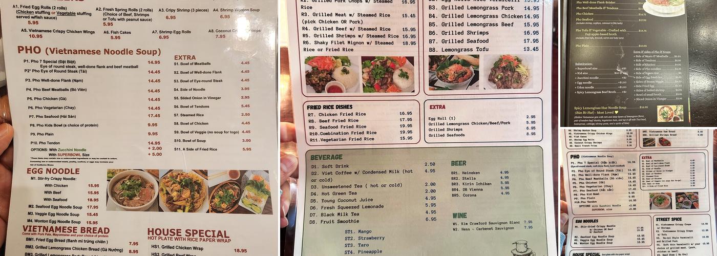 Pho 7 Menu