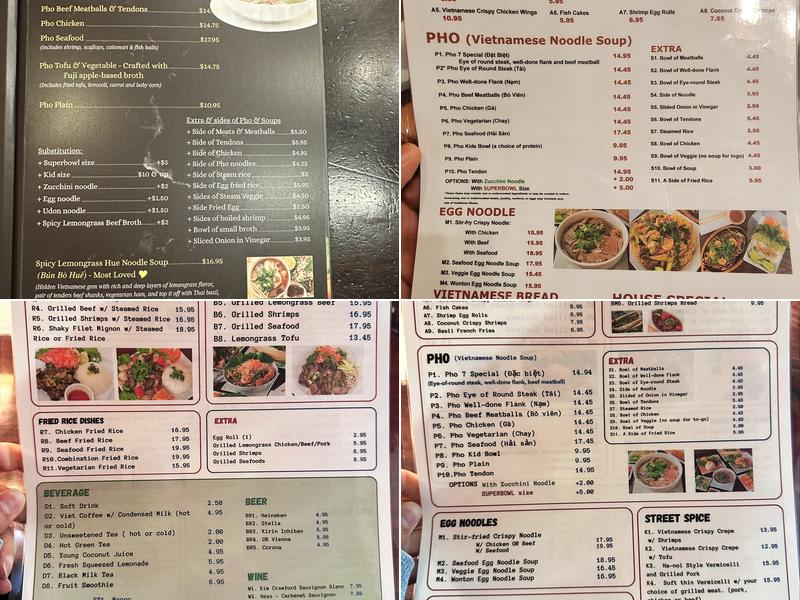 Pho 7 Menu