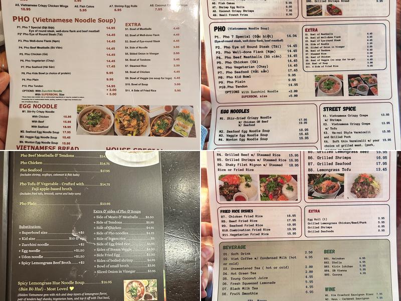 Pho 7 Menu