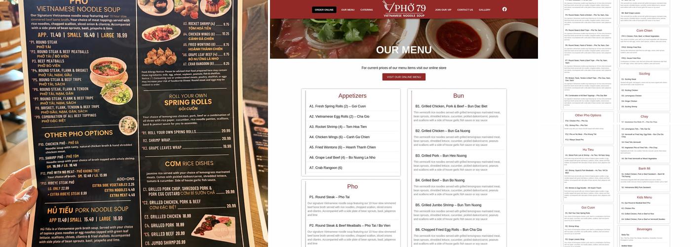 Pho 79 Menu
