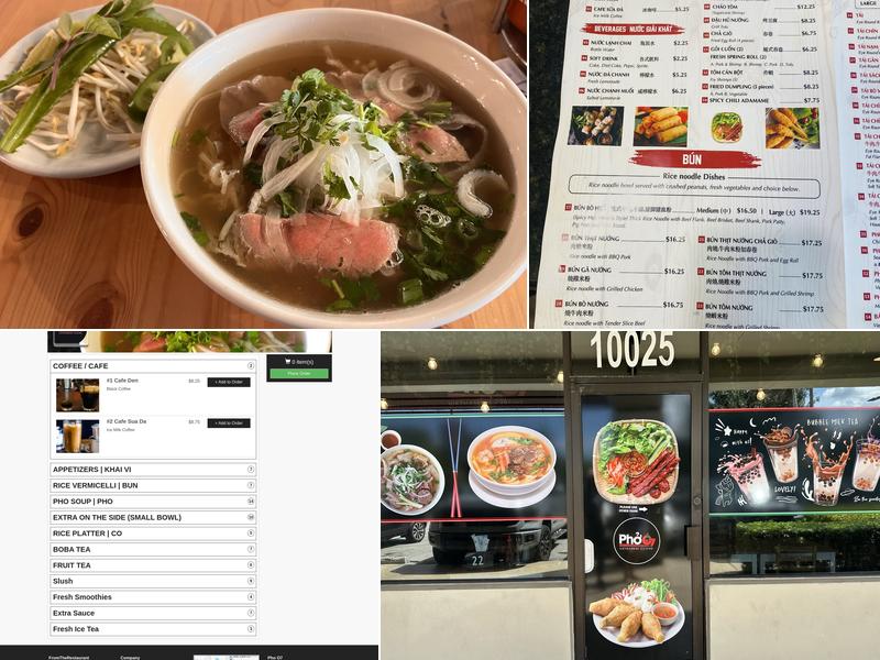 Pho 07 Vietnamese Restaurant Menu