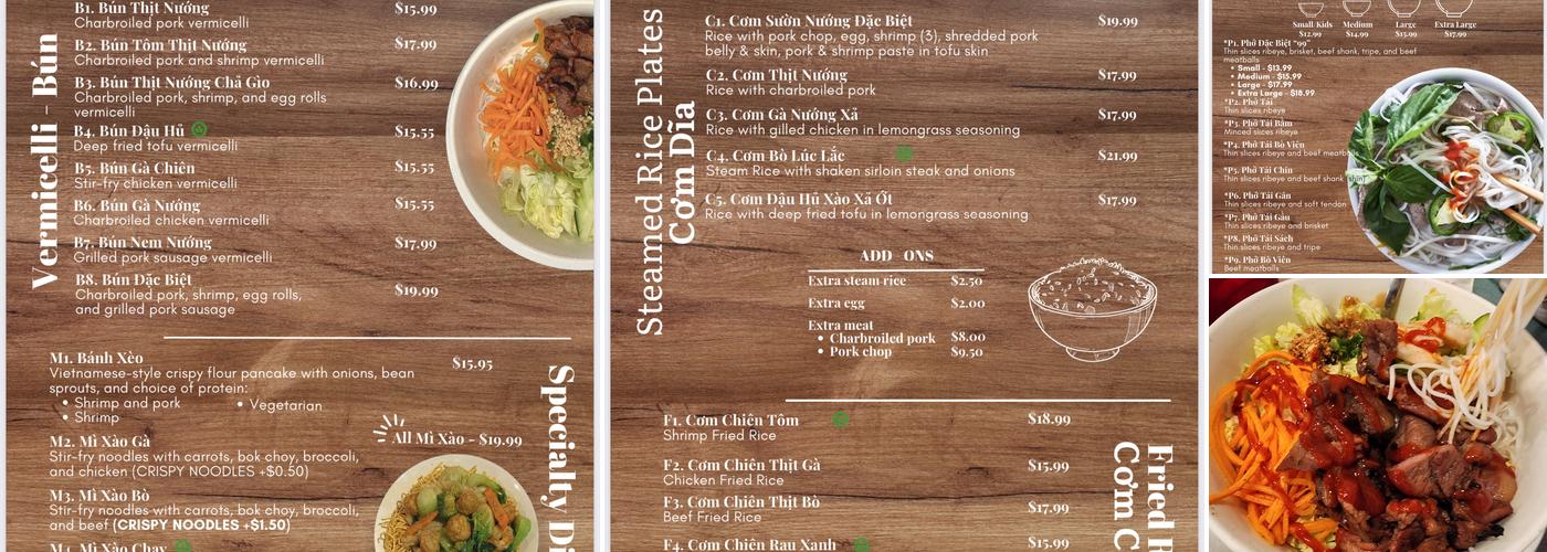 Pho 99 Menu