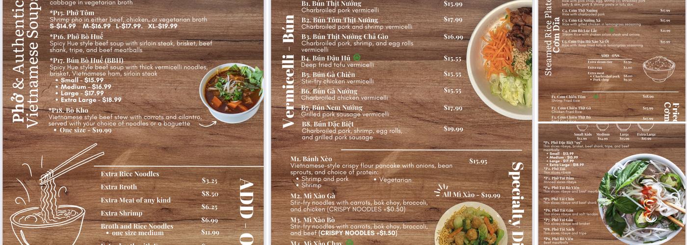 Pho 99 Menu