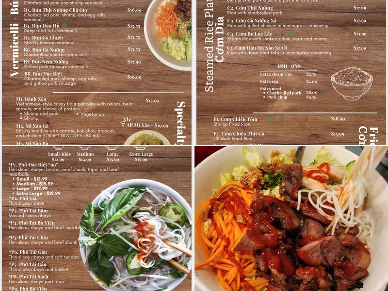 Pho 99 Menu