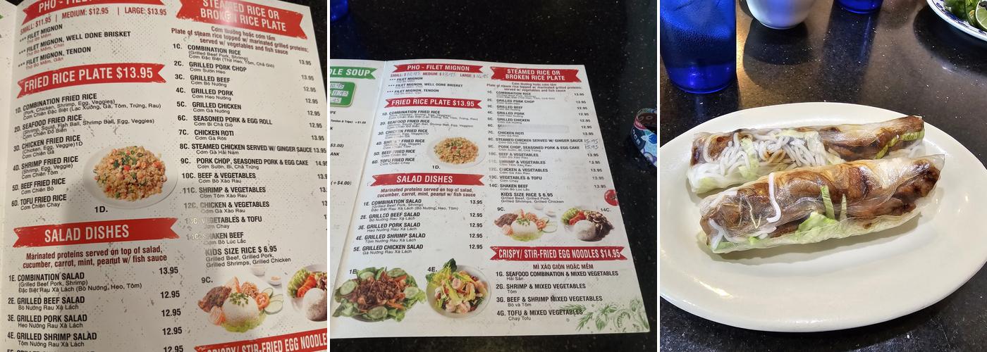 Phở 96 Vietnamese Restaurant Menu